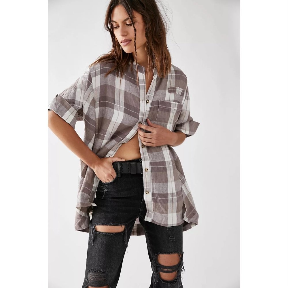 Free People Summer Serenade Linen Top (XS) NWT
